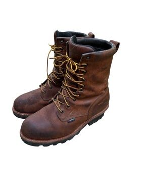 Red Wing LoggerMax 9-Inch Mens Size 11.5 Brown Waterproof Steel Toe Work Boots
